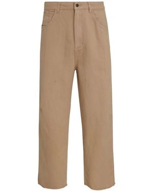 Osklen Graphic-Print Straight-Leg Pants - Natural