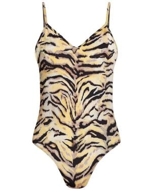KENZO Reversible Tiger-Print Swimsuit - White