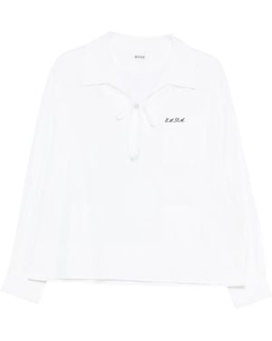 Bode Maze Long Sleeve Shirt - White