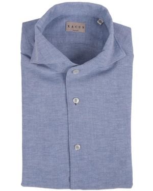 Xacus Tailor-Fit Piqué Shirt - Blue