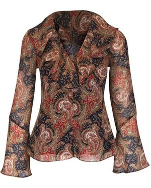 Veronica Beard Kyrie Paisley-Print Blouse - Brown