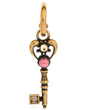 Etro Drop Earrings With Key And Stones - Metallic