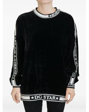 Dolce & Gabbana Logo-Tape Jumper - Black