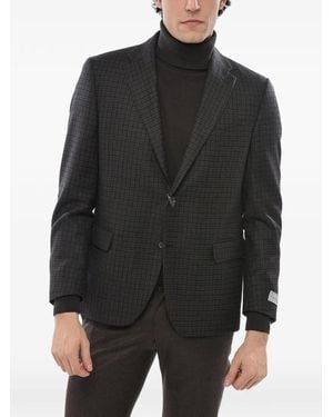 Corneliani Checked Blazer - Black