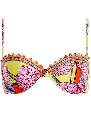 Agua Bendita Haut De Bikini À Fleurs - Pink