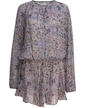Isabel Marant Floral Flared Dress - Grey