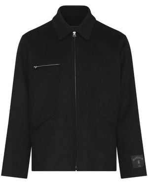 MM6 by Maison Margiela Double-Faced Wool Zip Jacket - Black