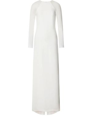 Alberta Ferretti Satijnen Jurk - Wit