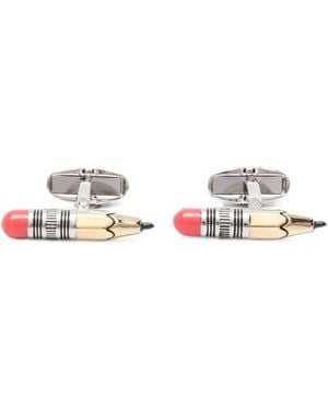 Paul Smith Pencil-Motif Cufflinks - White