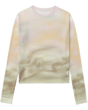BAPY BY *A BATHING APE® Mesh-Oberteil mit Batikmuster - Weiß