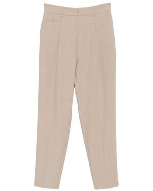 Psophia Pantalon Plissé À Boutons Décoratifs - Blanc