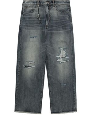 A Bathing Ape Vaqueros Holgados Con Efecto Envejecido - Gris