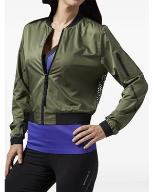 Reebok Cardio Mesh-Panelled Jacket - Green