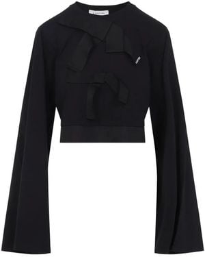Lanvin Bow Long Sleeve Top - Black