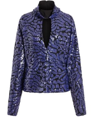 16Arlington Olamo Lace Sequinned Top - Blue