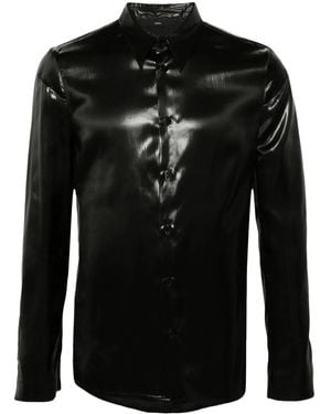 SAPIO Camisa con efecto de ciré - Negro