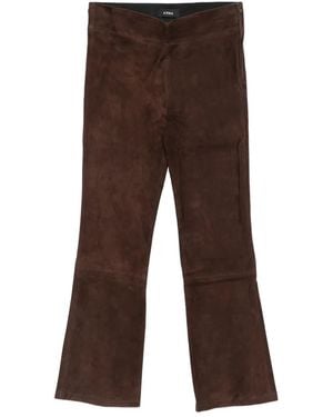 Arma Panelled Cropped Trousers - Brown