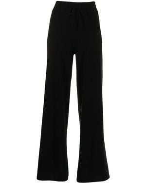 Lisa Yang Wide-Leg Cashmere Track Pants - Black