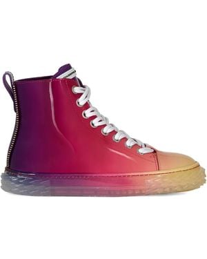 Giuseppe Zanotti Gradient-Effect High-Top Trainers - Purple