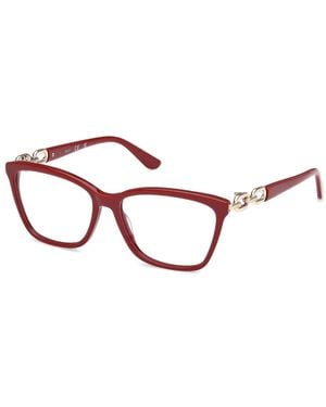 GUESS EYEWEAR Brille Mit Kettendetail - Rot