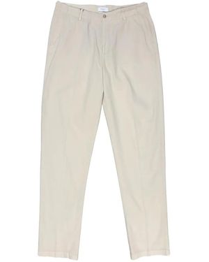 Boglioli Herringbone-Pattern Cotton Pants - White