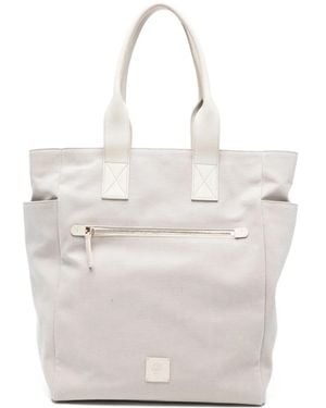 Eleventy Zip-Fastening Tote Bag - White