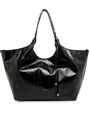 Gianni Chiarini Large Dua Leather Shoulder Bag - Black