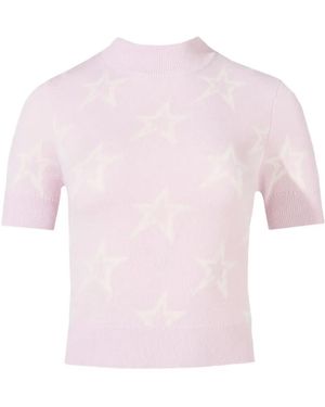 Perfect Moment Chalet Star-Intarsia T-Shirt - Pink