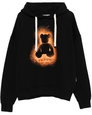 Palm Angels Spray-Effect Hoodie - Black