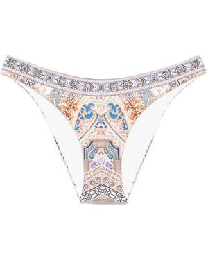 CAMILLA Make Me Your Mosaic-Print Bikini Bottoms - White