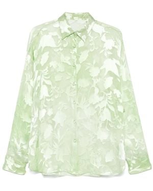 Ermanno Scervino Hemd mit Jacquard-Blumenmuster - Grün