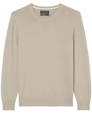 Marc O' Polo Crew Neck Knitted Jumper - Natural