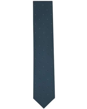 Brioni Geometric-Pattern Tie - Blue
