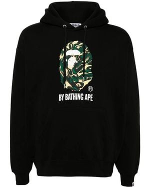 A Bathing Ape Hoodie Mit Logo-Print - Schwarz