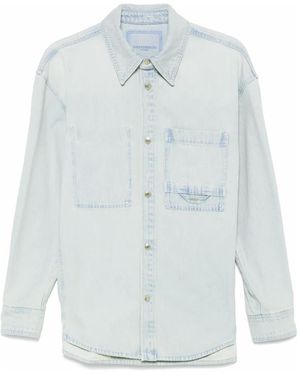 WOOYOUNGMI Wildflower Denim Overhemd - Blauw