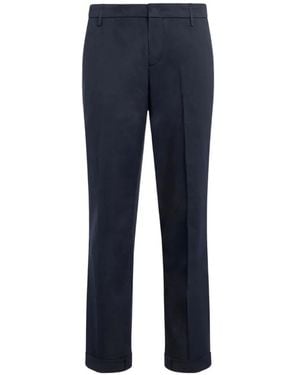 Dondup Turned-Up Cuffs Pants - Blue