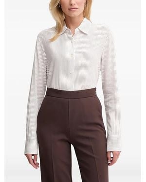 Benetton Striped Button-Up Shirt - White