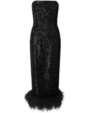 16Arlington Minelli Sequinned Midi Dress - Black