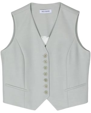 Dice Kayek Gilet Met V-Hals - Grijs