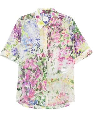 Aje. Adina Floral Shirt - White