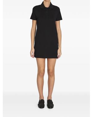 Saint Laurent Buttoned Polo Dress - Black