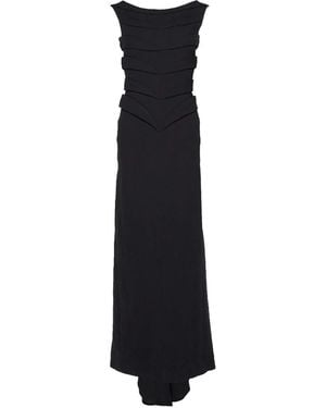 Jil Sander Pleated Gown - Black