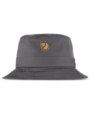 Fjallraven Logo-Patch Bucket Hat - Grey