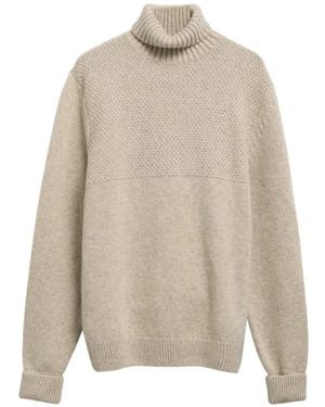 Barbour Northcliffe Submariner Wool Roll-Neck Sweater - White