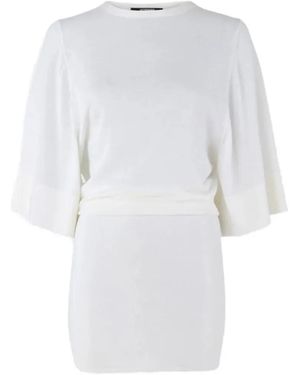 Jacquemus Round-Neck Mini Dress - White
