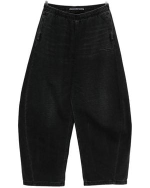 Alexander Wang Elasticated-Waist Wide-Leg Trousers - Black