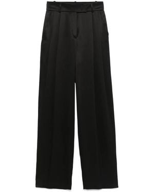 Giorgio Armani Silk Tailored Trousers - Black