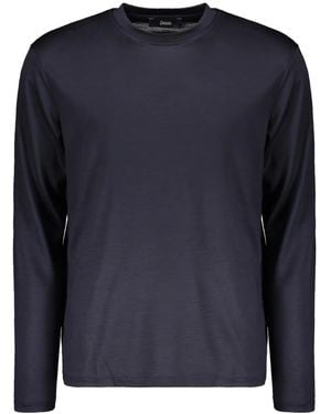 Herno Long-Sleeve Round-Neck Top - Blue