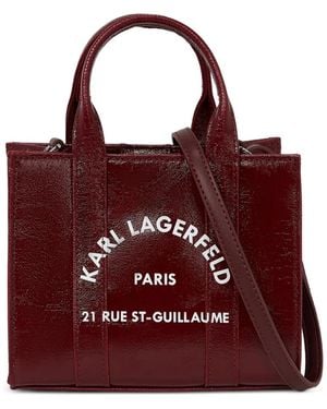 KARL LAGERFELD Mini Rue St-Guillaume Tote Bag - Red