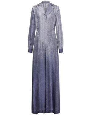 Alberta Ferretti Mono largo con acabado metalizado - Azul